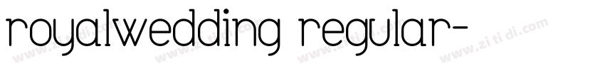 royalwedding regular字体转换